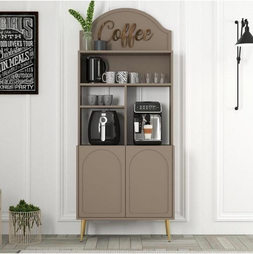 Lyon Kahve Köşesi Çok Amaçlı Dolap 80cm - Atlas - Altın