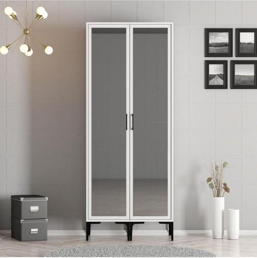 Kumsal 2 Kapılı Gardrop Rr - Beyaz
