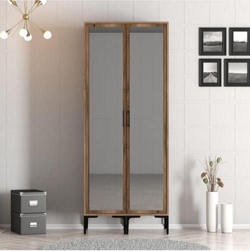 Kumsal 2 Kapılı Gardrop Rr - Ceviz
