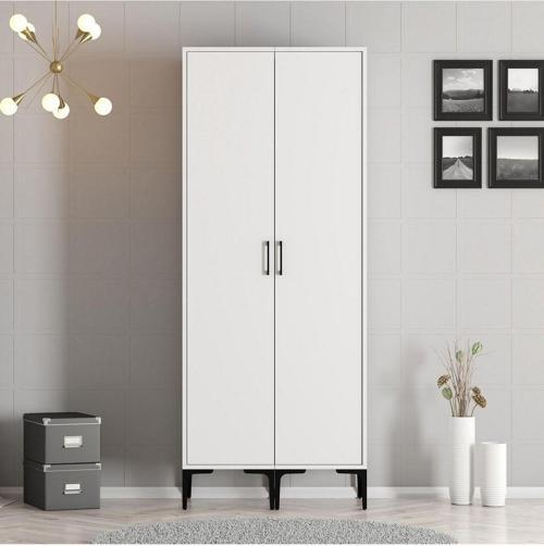 Kumsal 2 Kapılı Gardrop Ss - Beyaz