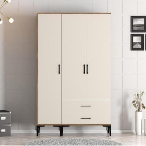 Kumsal 3 Kapılı Gardrop St - Krem