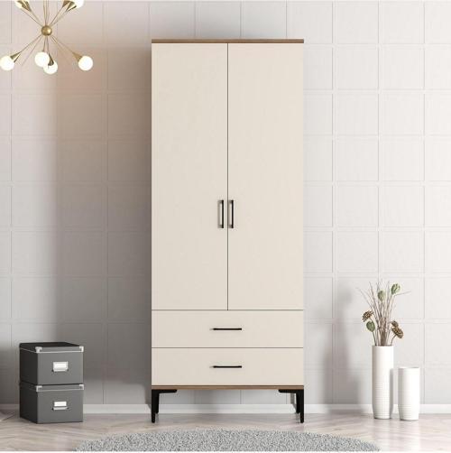 Kumsal 2 Kapılı Gardrop T - Krem