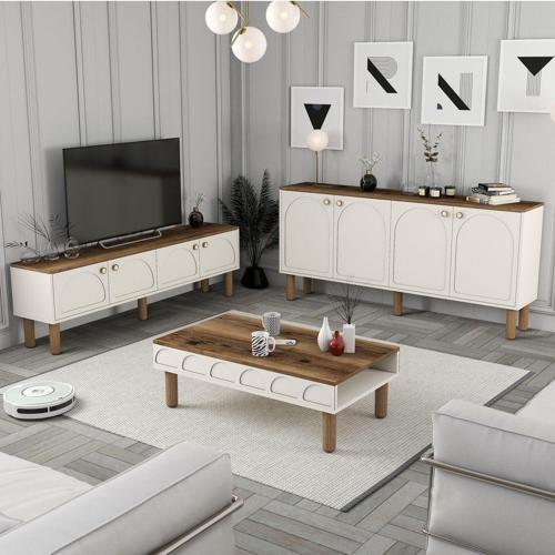 Bohem 3'lü Salon Takımı - Krem