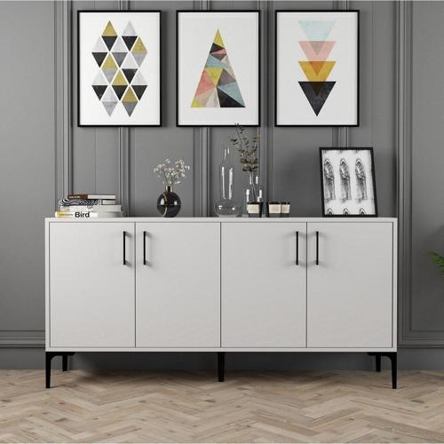 Kiev 160cm Konsol - Beyaz - Beyaz