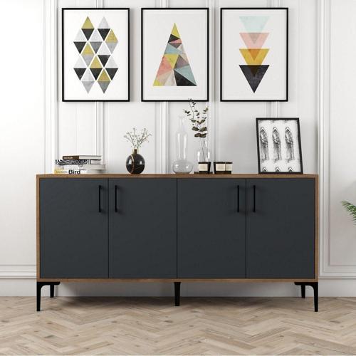 Kiev 160cm Konsol - Ceviz - Antrasit