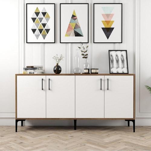 Kiev 160cm Konsol - Ceviz - Beyaz