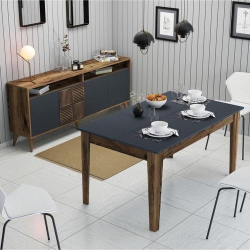 Variant Milan Yemek Odası Takımı - Ceviz - Antrasit