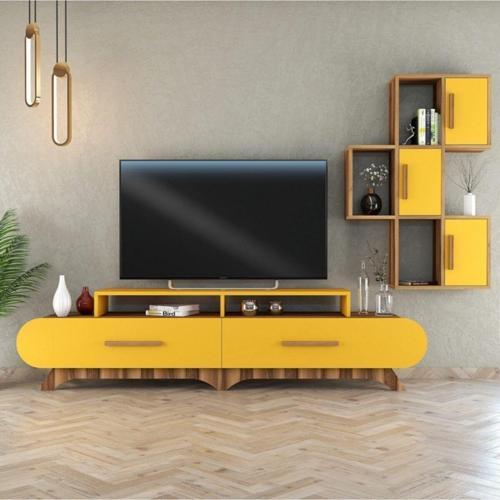 Flora Duvar Raflı Tv Ünitesi