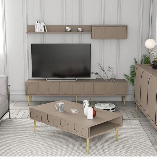 2li Salon Takımı - Atlas - Altın