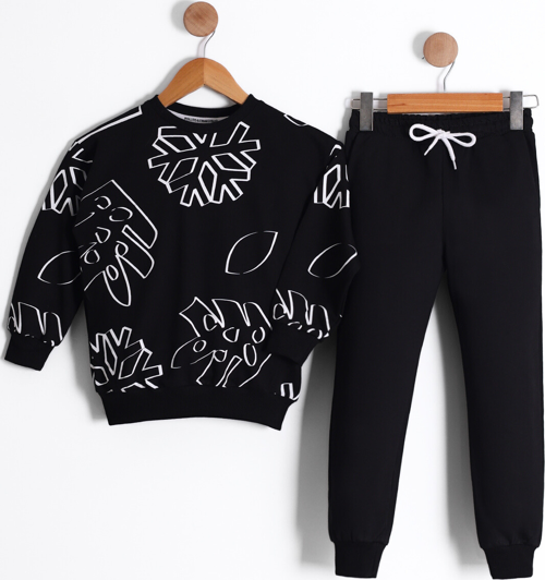 Erkek Çocuk Sembol Baskılı 2'li Eşofman Takımı