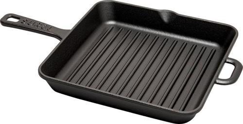 Kare 25 cm Mat Siyah Döküm Izgara Tava