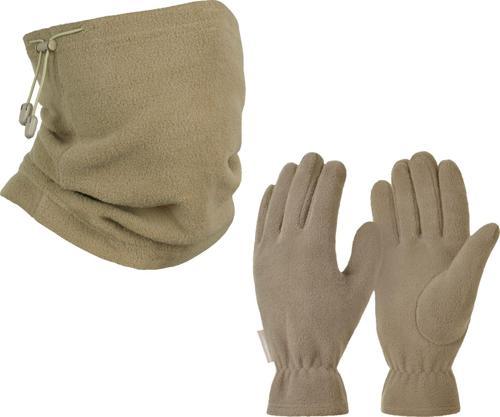 Polar Unisex Eldiven-Boyunluk Seti Kum
