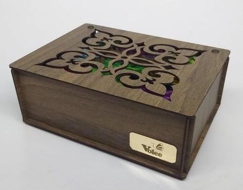 Ahşap Gediz Renk Çay Kutu 9 Bölmeli Kapaklı Bitki Çay Saklama Kabı Tea Box (Çaylar Dahil)