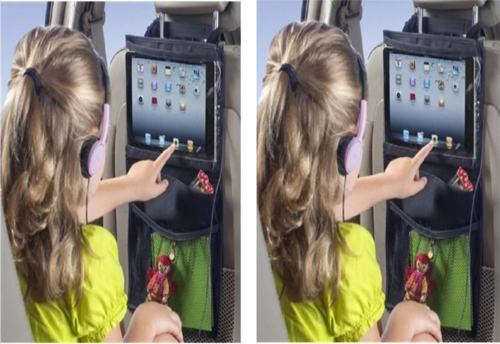 2 ADET Araba Koltuk Arkası Şeffaf Koruyucu Kılıf Tablet Tutucu Stand Araç Içi Düzenleyici Organizer