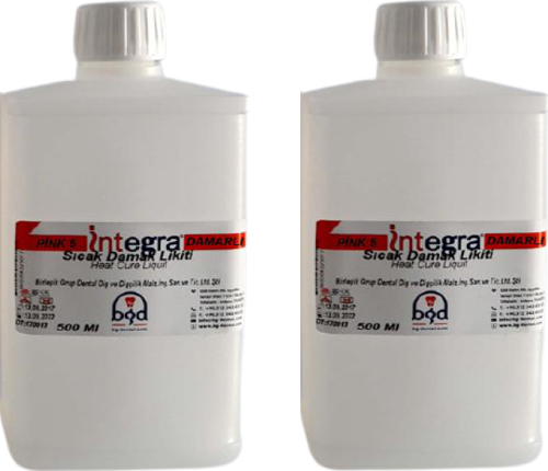 İntegra Sıcak Damak Likiti  Diş Fakültesi Öğrencileri ve Tamir İşlemleri İçin Likit  2 x 500 ml Likit