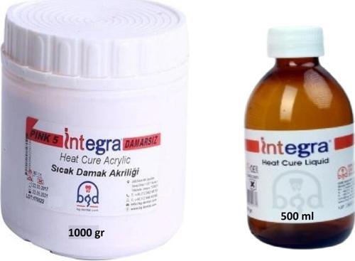 İntegra Sıcak Damak Kiti 1000gr Akrilik 500ml Likit Diş Fakültesi Öğrencileri & Tamir İşlemleri İçin