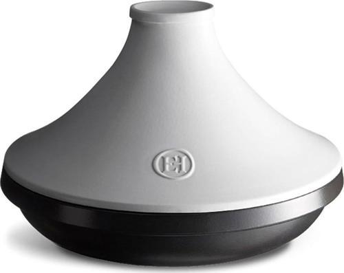 Induksiyon Uyumlu Tajin 32 cm 4 Lt Slate Beyaz Kapaklı/Slate