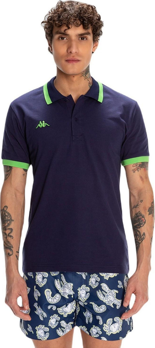 351W46W Logo Neon Erkek Polo Tişört