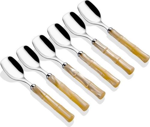 BAMBOO 6 KİŞİLİK KREM RENGİ DONDURMA KAŞIĞI
