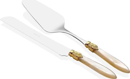 Laura Ring Kemik Pasta Servis Seti Altın Toka 2 li