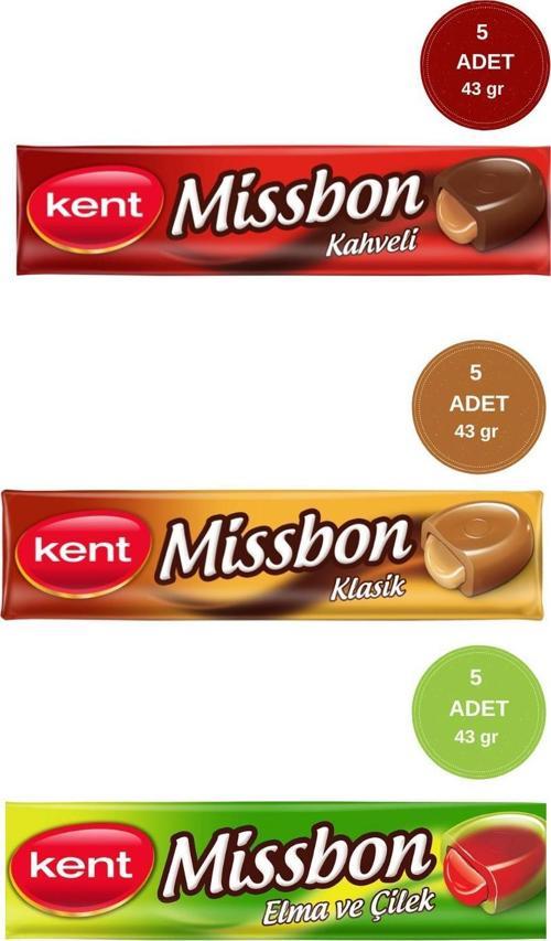 Missbon Karışık Şeker Paketi 43gr - 15 Adet
