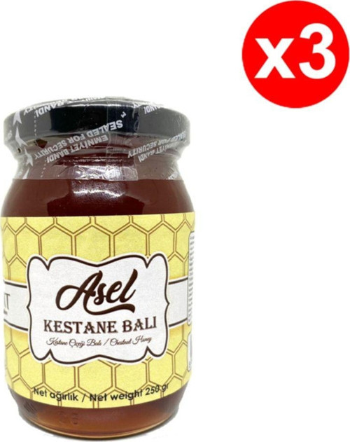 Katkısız Doğal Zonguldak Yöresi Kestane Balı 250 Gr 3 Adet