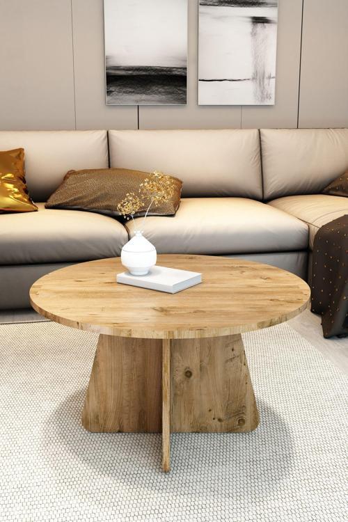 Mantar Orta Sehpa Dekoratif Şık Yuvarlak Model 75 Cm Salon Sehpası Kahve Sehpası