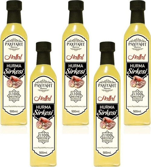 Hallal Medine Fermente Hurma Sirkesi 500Ml X5 Şişe