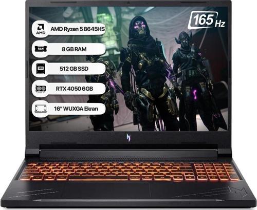 Nitro V16 NH.QRVEY.004 R5 8645HS 8GB 512GB SSD RTX4050-6GB Freedos 165Hz 16'' Taşınabilir Bilgisayar