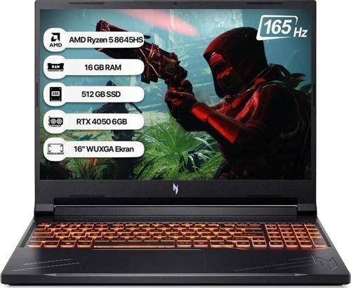 Nitro V16 NH.QRVEY.004-16 R5 8645HS 16GB 512GB SSD RTX4050-6GB Freedos 165Hz 16'' Taşınabilir Bilgisayar