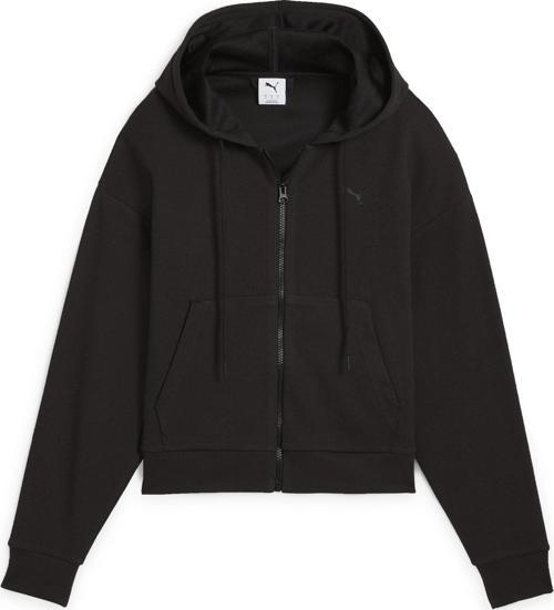 685056-01 Puma Her Crop Full-Zip Hoodie Kadın Ceket Siyah