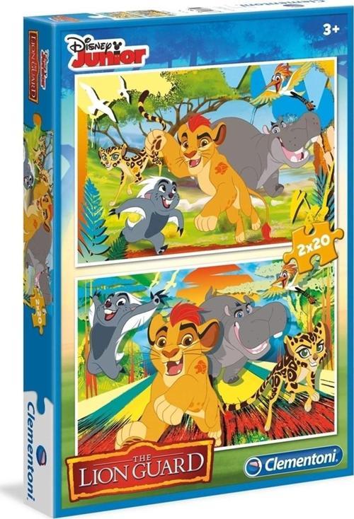2 Adet 20 Parçalı Disney Aslan Koruyucular Yapboz Lion Guard Puzzle Clementoni 3 Yaş ve Üzeri Çocuk Yapbozlar
