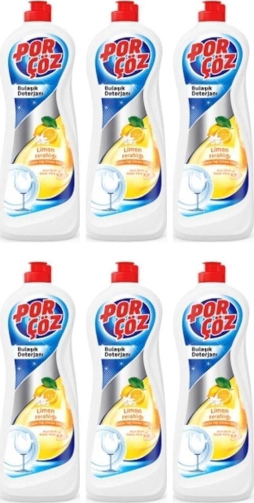  Porçöz Bulaşık Deterjanı Limon Ferahlığı 6 x 675 ML