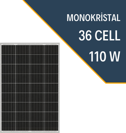 110W MONOKRİSTAL GÜNEŞ PANELİ