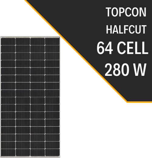 280W HALF CUT TOPCON MONOKRİSTAL GÜNEŞ PANELİ