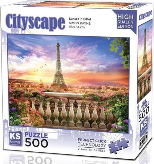 Puzzle Yetişkin Sunset İn Eiffel 500 Parça Puzzle