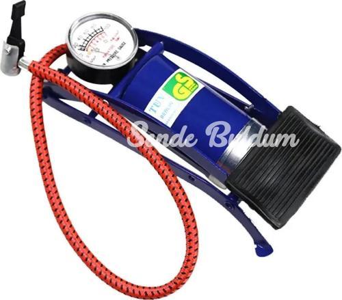 İnce Piston Araç Lastik Şişirme Göstergeli Ayak Pompası