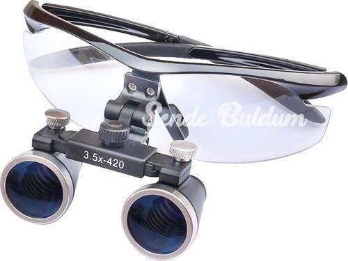 3.5x420mm  Diş Cerrahi Gözlük Lens Büyüteçtaşıma Çantalı