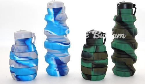 El Bombası Tasarımı Katlanabilir Portatif Silikon Su Şişesi 500 Ml Alk3139