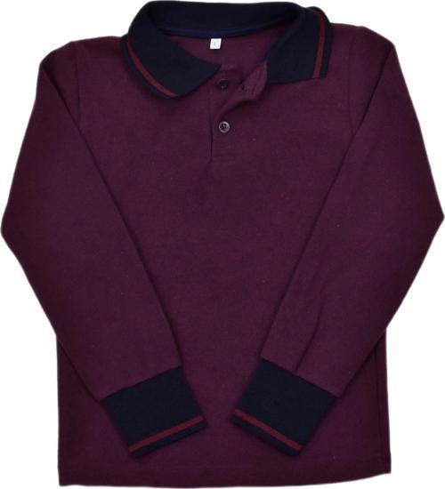 Kolej Polo Yaka Selanik Sweat Mürdüm BGL-ST03896