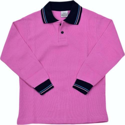 Kolej Polo Yaka Sweat Pembe BGL-YMRTP-5