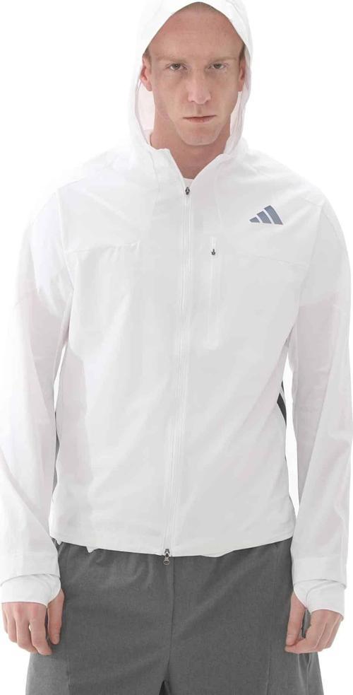 JF3471-E adidas Adızero Jkt M Erkek Yağmurluk-Rüzgarlık Beyaz