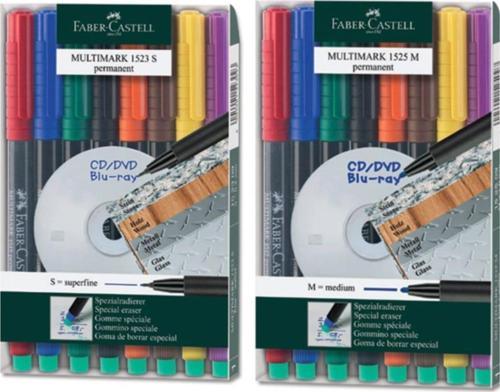 FABER ASETAT KALEMİ PERMANENT 2Lİ TAKIM SET 8 ADET RENKLİ SMALL VE 8 ADET RENKLİ MEDİUM  EBAT