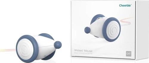 Şarjlı Akıllı İneraktif Kedi Fare Oyuncağı Mavi 6X5X3,6 Cm