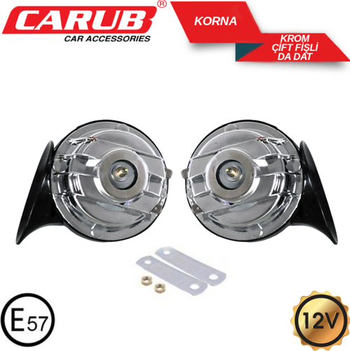 Korna12V 2Li Süper Dadat Tek Fişli KROM BELGLİ