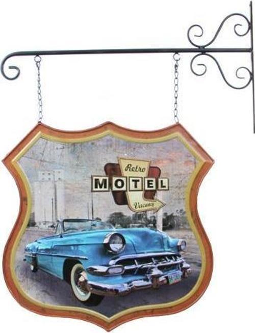 Dekoratif Çift Yönlü Car Trip Temalı Ferforje Askı