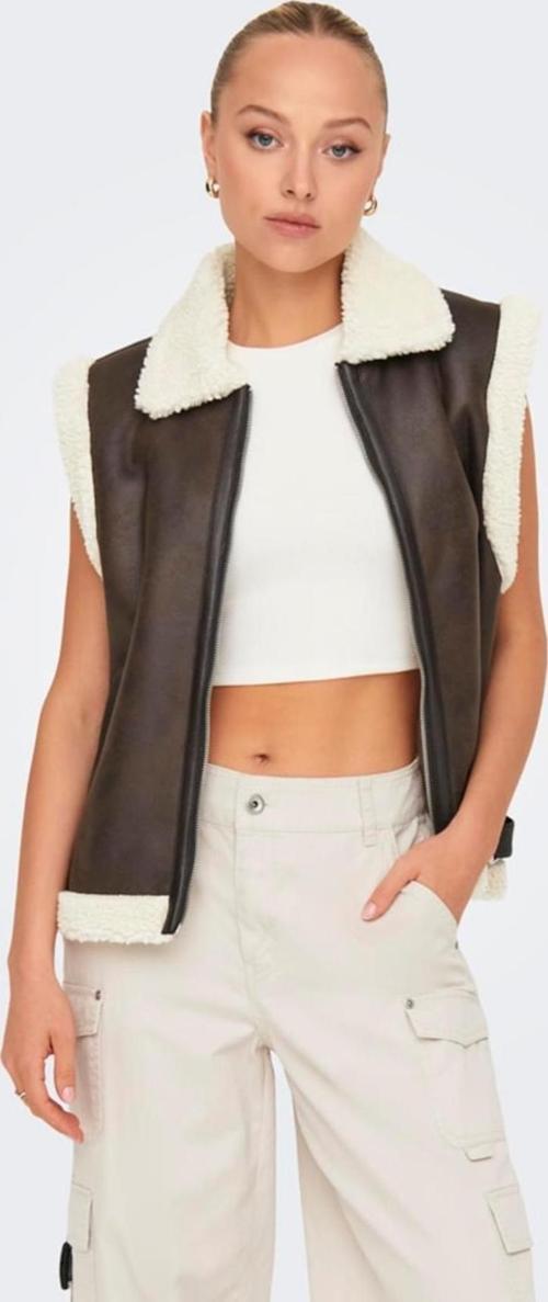 ONLBETTY BONDED WAISTCOAT CC OTW KAHVERENGİ 15322433