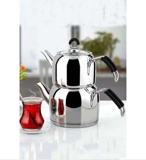 İmaj Mini Silikon Kulplu Çelik Çaydanlık Takımı