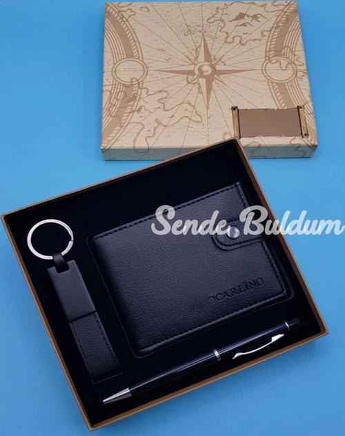 Siyah Touchpen Kalem Anahtarlık Ve Cüzdan