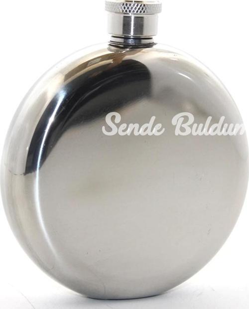 Paslanmaz Çelik Yuvarlak 5 Oz Tekli Matara Alk2676